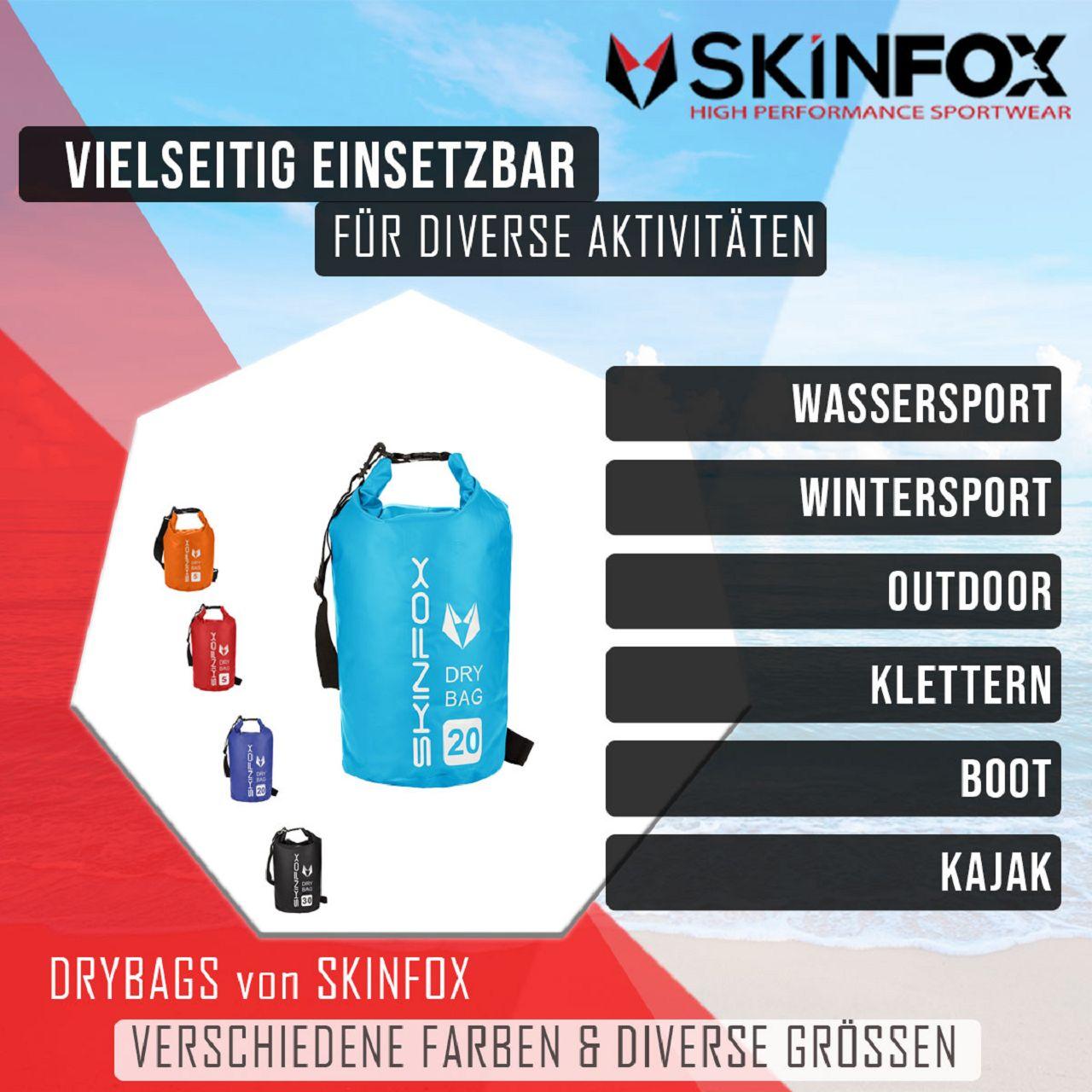 SKINFOX DryBag wasserdichte SUP Tasche in SCHWARZ - Farbe: Schwarz - Groesse: 30
