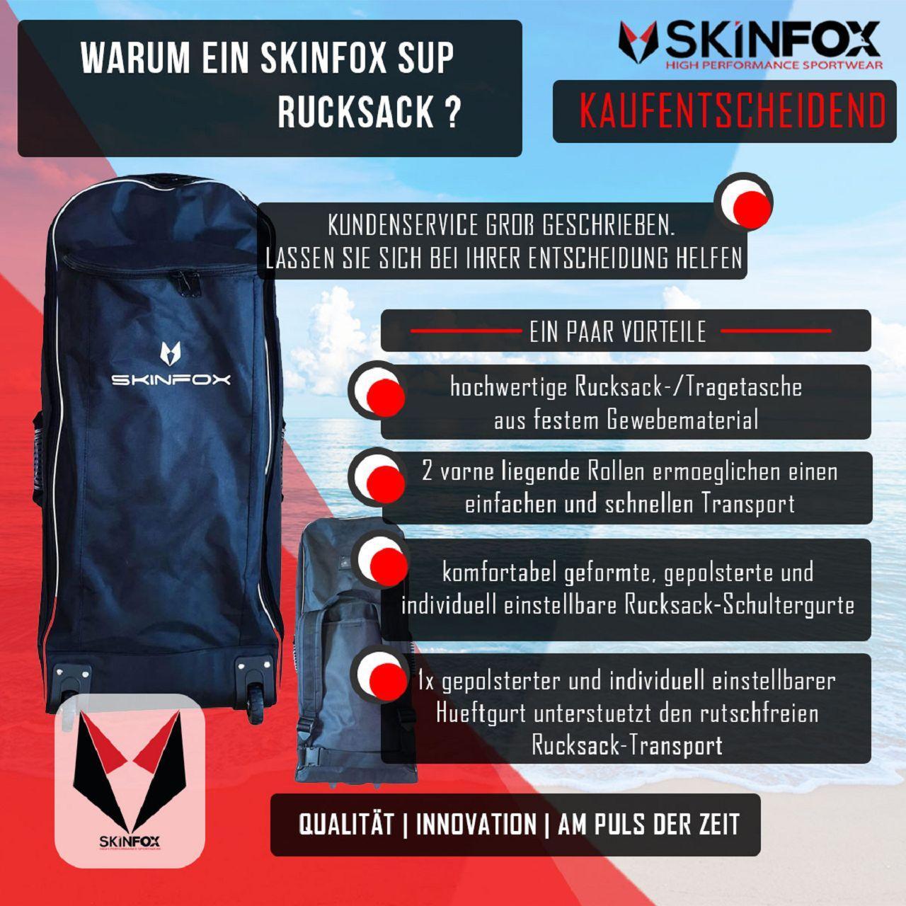 SKINFOX SUP Backpack SUP Wheelbag Rucksack Tragetasche mit Rollen